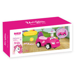 Dolu Unicorn Step Car 2-In-1 Kids Girls Ride On Toy - Pink 2 Thumbnail