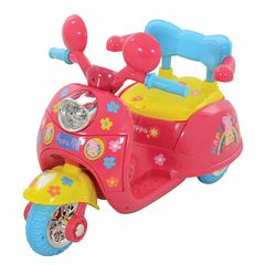 Peppa Pig Kids Girls Trike Ride On with Sounds and Lights, Pink - 6V Thumbnail