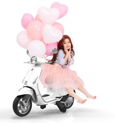 Vespa Primavera Licenced Kids 6v Electric Ride On Retro Moped - Red - 3-7yrs 1 Thumbnail