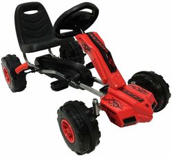Avigo Junior Kids Blaze Go Kart Ride On - Red/Black, 3-5 Years Thumbnail