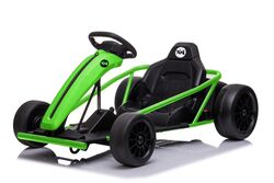 XN E-Go Kart 24v Kids Electric Go Kart Ride On - Black/Green Thumbnail
