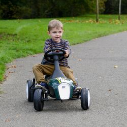 Xootz Retro Racer Kids Go Kart Racing Ride On, Green 8 Thumbnail