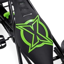 Xootz Viper Racing Go Kart Kids Ride On Pedal Car - Black/Green 2 Thumbnail