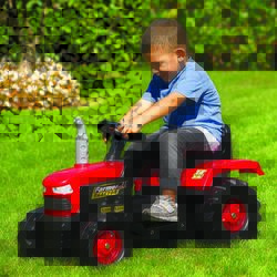 Dolu Kids Tractor Battery Operated Ride On Truck with Horn 6V, Red - 3 Years+ 2 Thumbnail