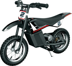 Razor MX125 Dirt Rocket Kids Electric Dirt Bike - Black/Red Thumbnail