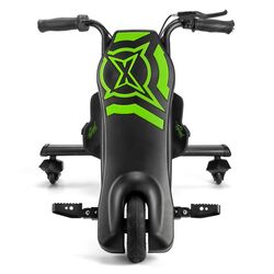 Xootz Typhoon Power Drift Trike Electric Ride On - Black/Green 1 Thumbnail