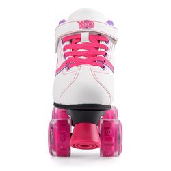 Xootz Disco Quad Skates Roller Skates Boots with LED Wheels, White 3 Thumbnail