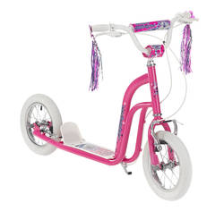 Concept Princess Girls Pneumatic Wheel BMX Style Push Kick Scooter Pink Thumbnail