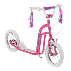Concept Princess Girls Pneumatic Wheel BMX Style Push Kick Scooter Pink Thumbnail