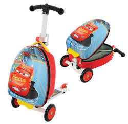 Disney Cars 3 Kids 3-in-1 Folding Scooter with Luggage Case Thumbnail