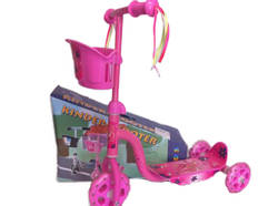 Kinder Kids Girls Pink Tri Scooter 3 years and up Thumbnail