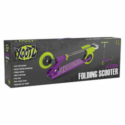 Xootz Atom Kids Junior In-Line Folding Push Kick Scooter - Purple 1 Thumbnail