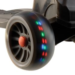 Xootz Folding Tri Scooter with LED Wheels & Adjustable Handlebar - Black 3 Thumbnail