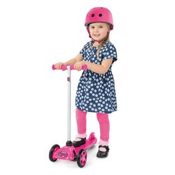 Xootz Kids Alloy Tilt Turn Mini Tri Scooter - Pink 7 Thumbnail