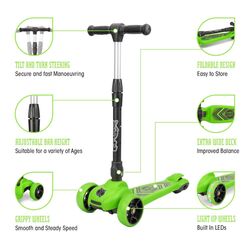 Xootz Scout Tri-Scooter - Green 1 Thumbnail