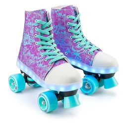 Xootz Canvas Roller Skates LED