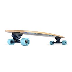 Xootz Kids Complete Island Longboard Skateboard, Blue White - 40