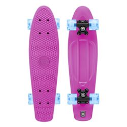 Xootz Kids Skateboard with LED Light Up Wheels - Pink Thumbnail