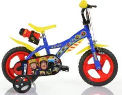Dino Fireman Sam Blue Boys Bike with Drinks Bottle - 12" Mag Wheels