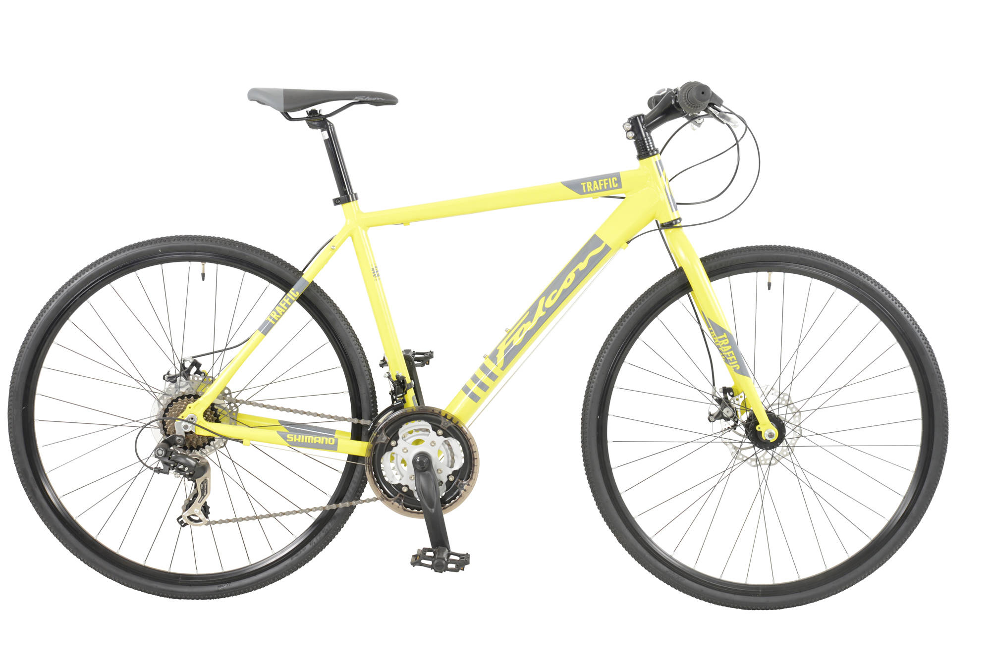 Falcon Traffic Mens Commuter Hybrid Bike - Alloy Frame - 21 Speed - 700c