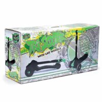 Xootz Folding Tri Scooter with LED Wheels & Adjustable Handlebar - Black - Image 2