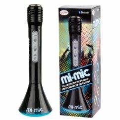 Mi-Mic Karaoke Microphone Speaker with Bluetooth and LED Lights - Black