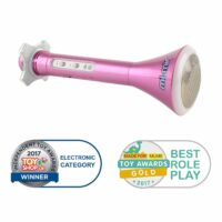 Mi-Mic Karaoke Microphone Speaker with Bluetooth and LED Lights - Pink - Image 5