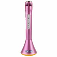 Mi-Mic Karaoke Microphone Speaker with Bluetooth and LED Lights - Pink - Image 7