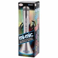 Mi-Mic Karaoke Microphone Speaker with Bluetooth and LED Lights - Silver - Image 4
