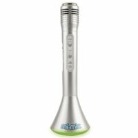 Mi-Mic Karaoke Microphone Speaker with Bluetooth and LED Lights - Silver - Image 5