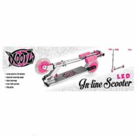 Xootz Kids Alloy Folding Push Kick Scooter with LED Wheels, Pink - Image 3