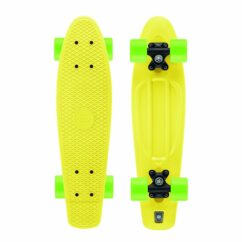 Xootz Kid's Retro Plastic Complete Cruiser Skateboard, Yellow - 22"