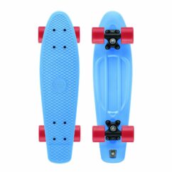 Xootz Kid's Retro Plastic Complete Cruiser Skateboard, Neon Blue - 22"