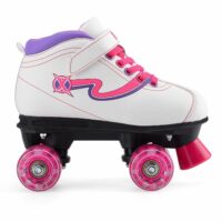 Xootz Disco Quad Skates Roller Skates Boots with LED Wheels, White - Image 3