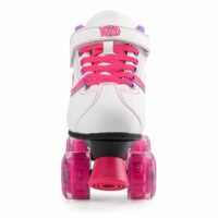 Xootz Disco Quad Skates Roller Skates Boots with LED Wheels, White - Image 4