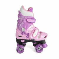 Xootz Quad Adjustable and Padded Kids Roller Skates Boots, Pink - Sizes 10 to 12 - Image 3