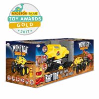 Toyrific Monster Smash Ups Rechargeable Remote Control RC Race Truck, Yellow - Raptor - Image 5