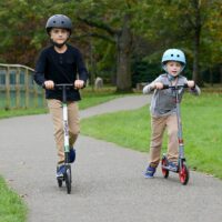 Xootz Big Wheel Kids Folding Push Scooter with Adjustable Handlebars - Gunmetal - Image 7