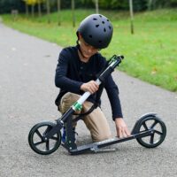Xootz Big Wheel Kids Folding Push Scooter with Adjustable Handlebars - Black - Image 8