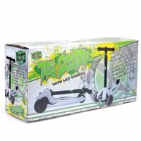 Xootz Kids Folding Tri Scooter with LED Wheels and Adjustable Handlebar - White - Image 6