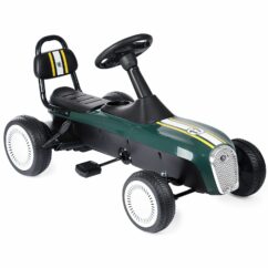 Xootz Retro Racer Kids Go Kart Racing Ride On, Green