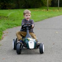 Xootz Retro Racer Kids Go Kart Racing Ride On, Green - Image 9