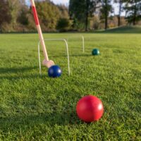 Garden Games Kids Wooden Croquet Set with Carry Bag, Outdoor Games - Image 4