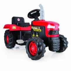 Dolu Kids Tractor Pedal Operated Ride On Truck, Red - 3 Years+