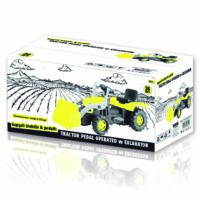 Dolu Kids Tractor Pedal Operated Ride On Truck with Excavator, Yellow - 3 Years+ - Image 5