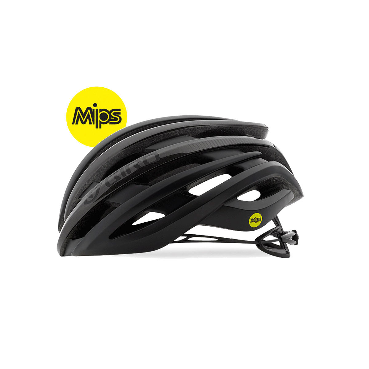 Giro Cinder MIPS Road Bike Helmet, 26 Wind Tunnel Vents - Matt Black/Charcoal