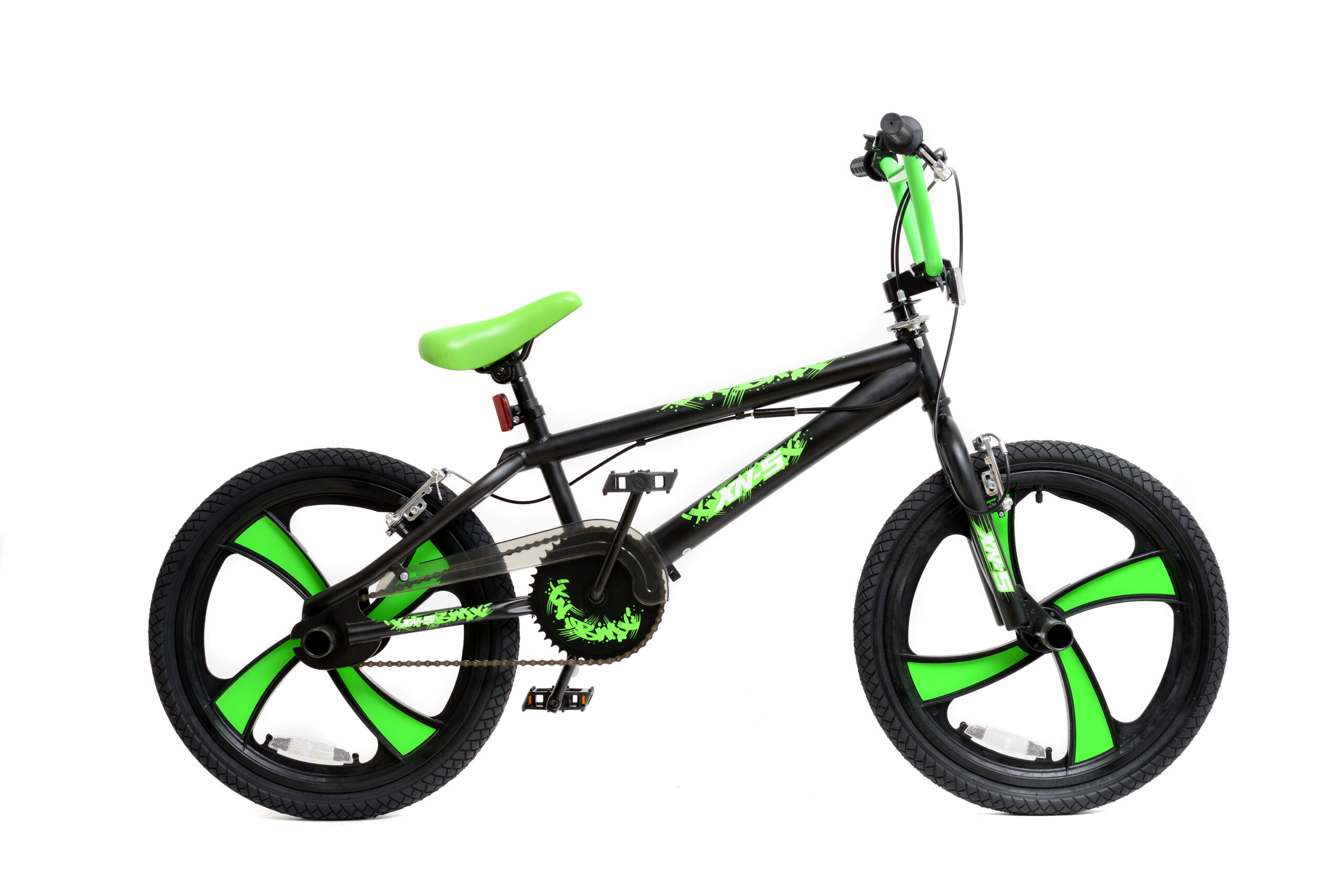 XN-5-20 BMX Bike Boys Freestyle BMX - 20" MAG Wheel Gyro Black/Green