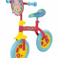 Peppa Pig 2-in-1 Convertible Kids Girls Training Balance Bike - 10" Wheels - Image 2