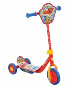 Super Wings Toddlers Kids My First Tri Push Kick Scooter Ride On - Red/Blue