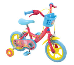 Peppa Pig Girls Kids Bike with Stabilisers and Front Basket - 12" Wheel